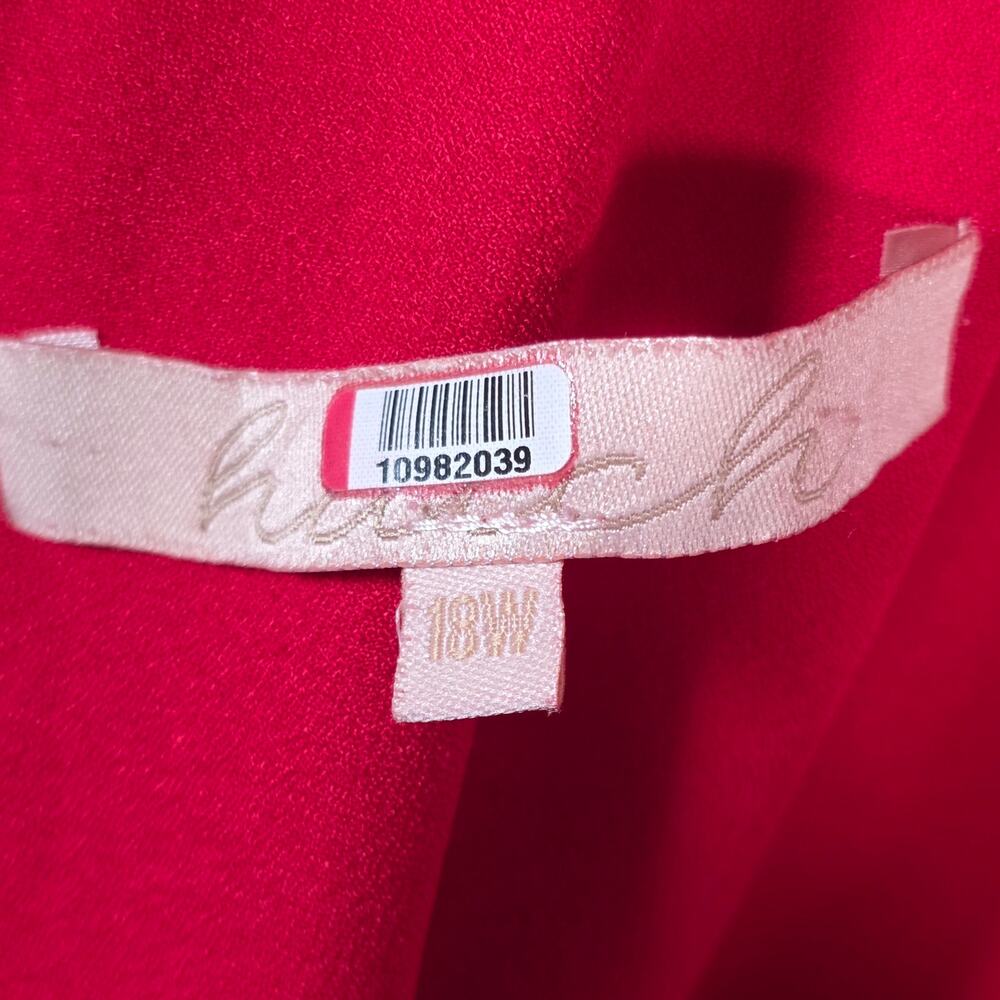 Hutch Red Sleeveless Cocktail Dress 18W Long Formal Plus Size Zip Back USA - Picture 4 of 8
